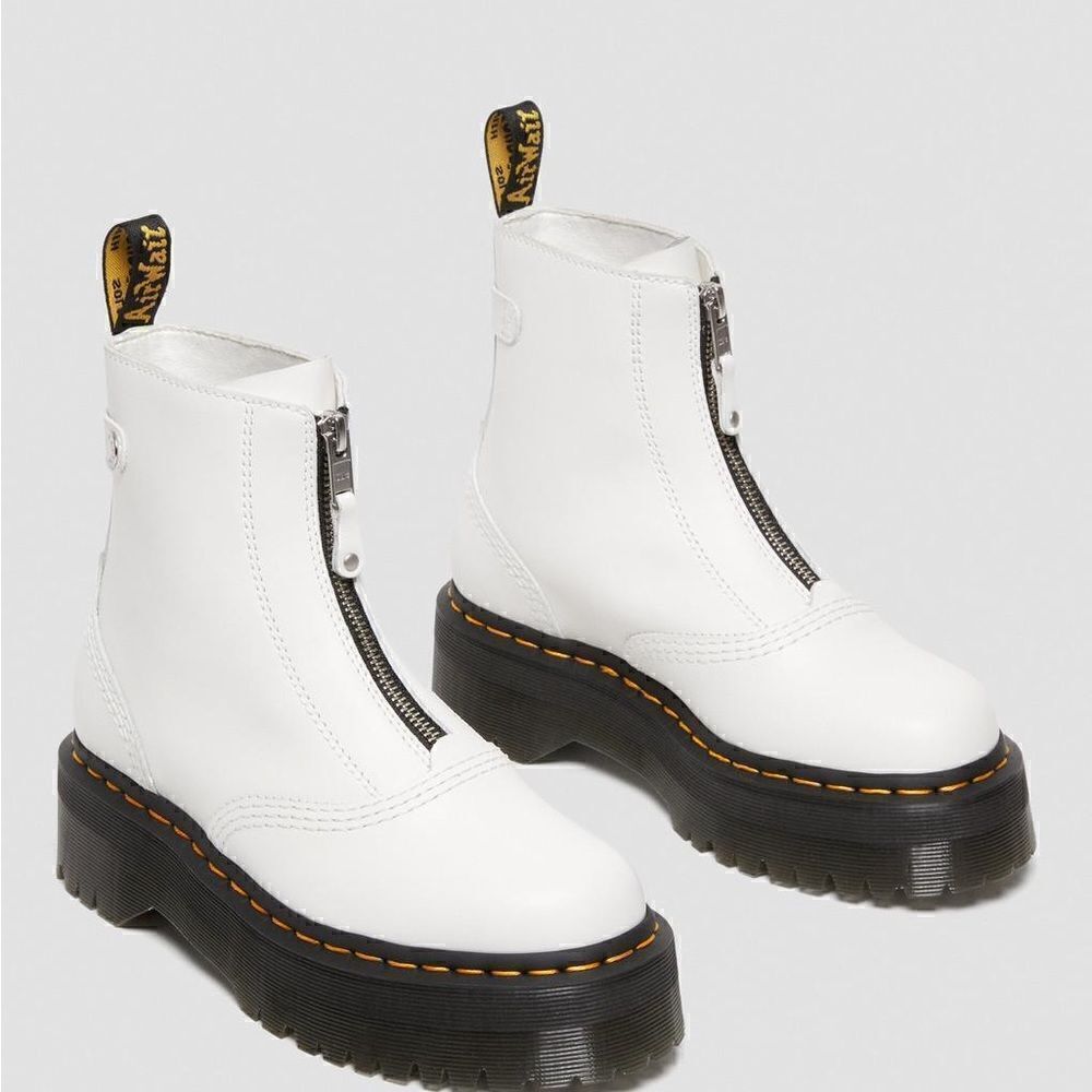 Dr. Martens JETTA ZIPPED SENDAL LEATHER PLATFORM BOOTS